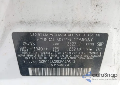 2019 Hyundai Accent Se из США, поврежденный, VIN 3KPC24A39KE040613